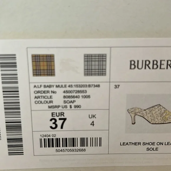 Burberry kitten heel size 37 New - Picture 11 of 11